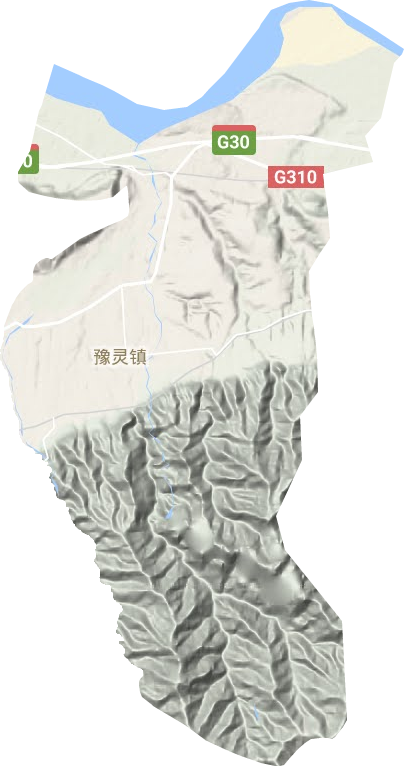 豫灵镇地形图