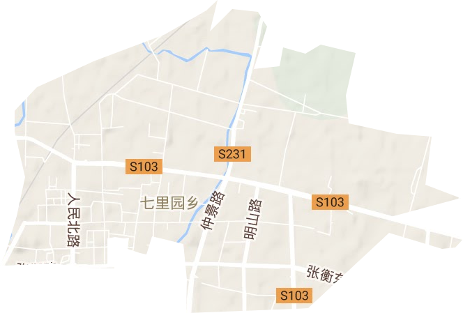 张衡街道地形图