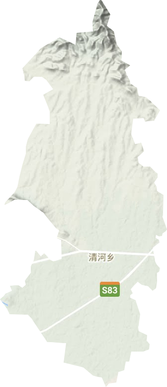 清河乡地形图