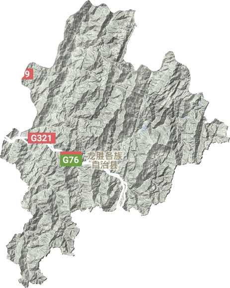 龙胜各族自治县地形图