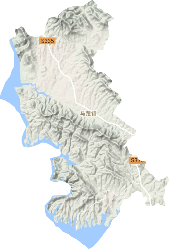 马蹬镇地形图