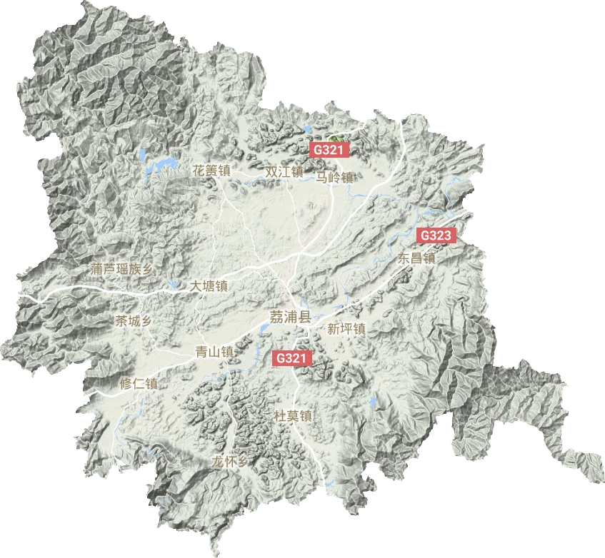 荔浦县地形图