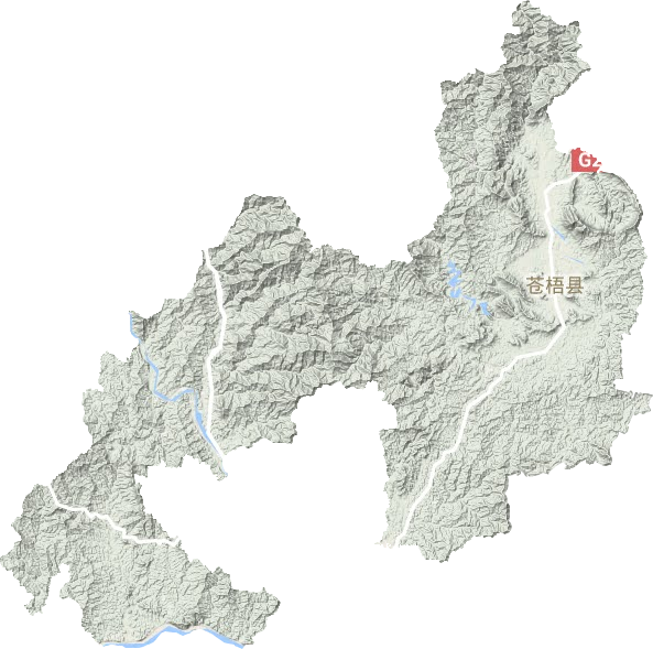 苍梧县地形图
