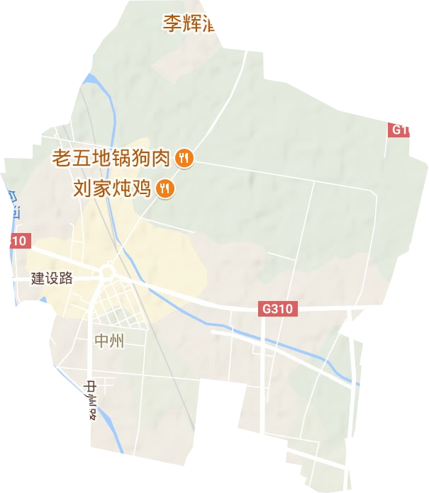 中州街道地形图