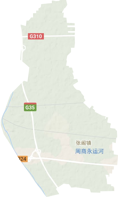 张阁镇地形图