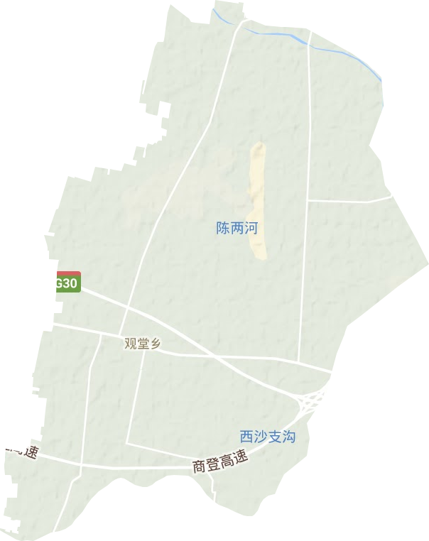 观堂乡地形图