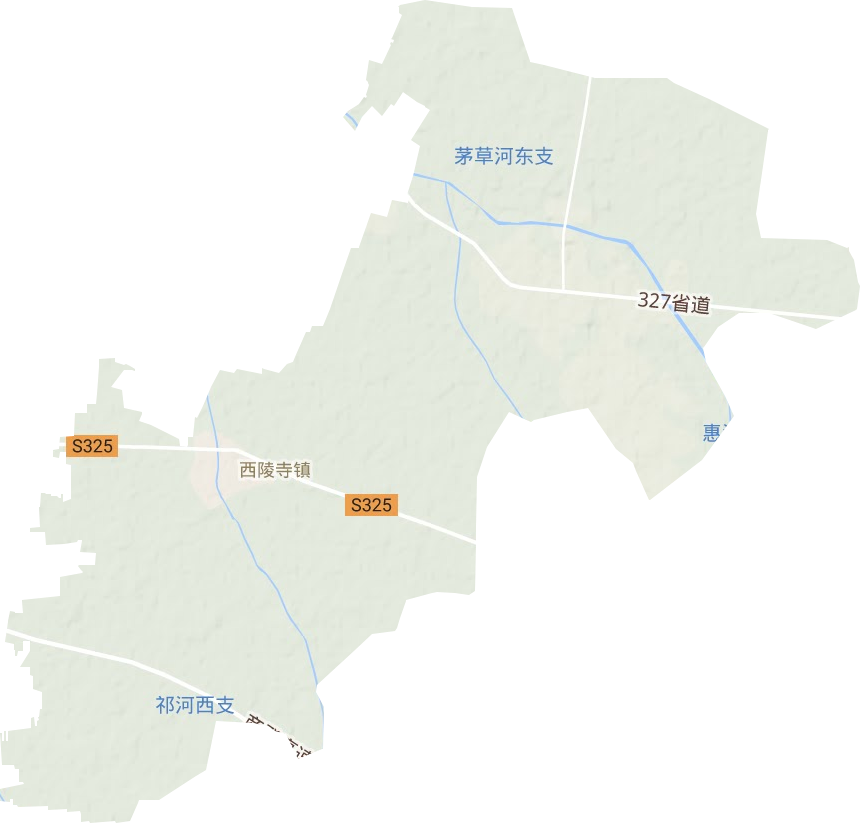 西陵寺镇地形图