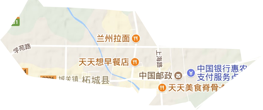 长江新城街道地形图