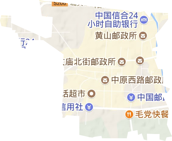 柘城县城关镇地形图