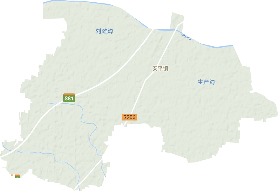 安平镇地形图