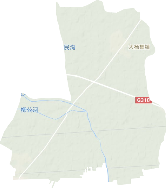 大杨集镇地形图