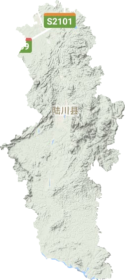 陆川县地形图
