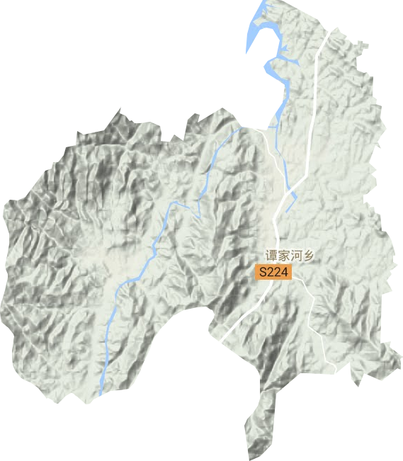 谭家河乡地形图