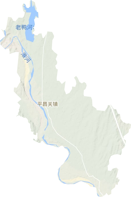 平昌镇地形图