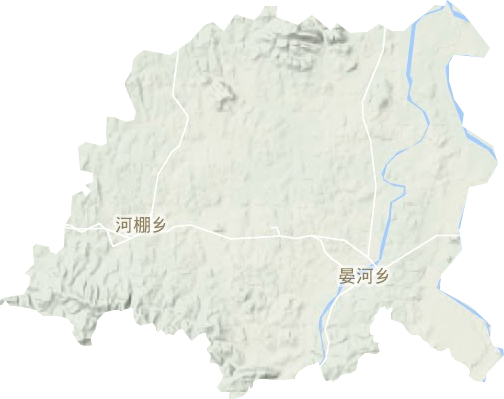 晏河乡地形图