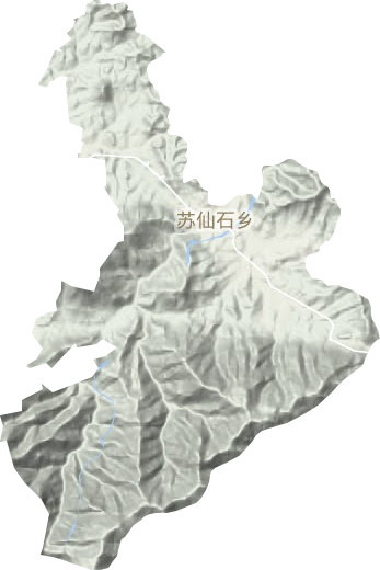 苏仙石乡地形图
