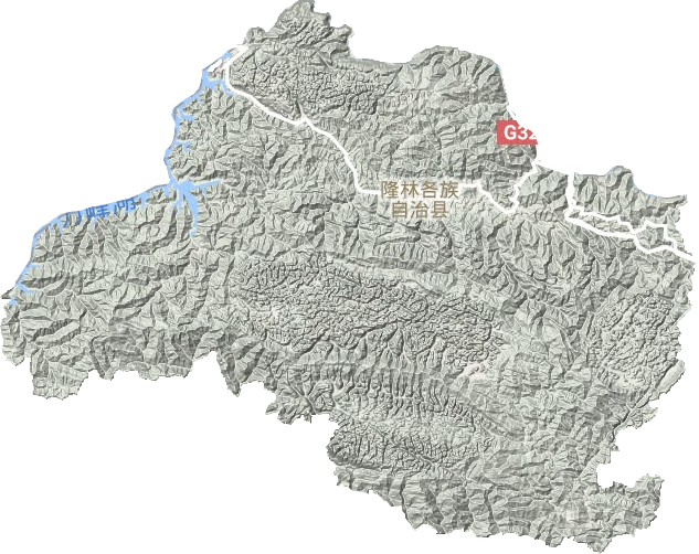 隆林各族自治县地形图
