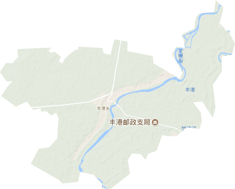 丰港乡地形图