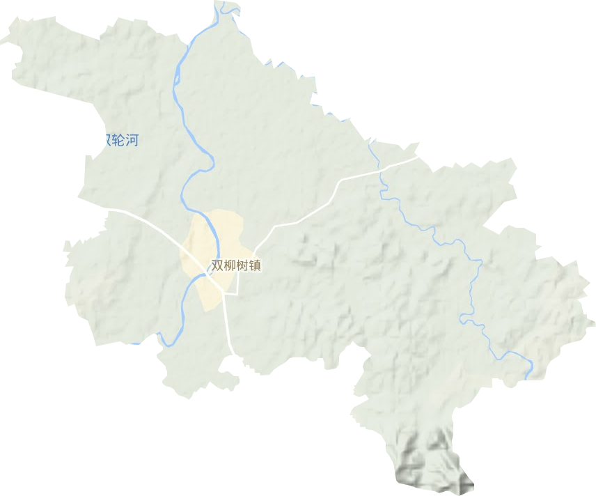 双柳树镇地形图