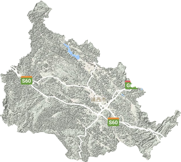 靖西市地形图
