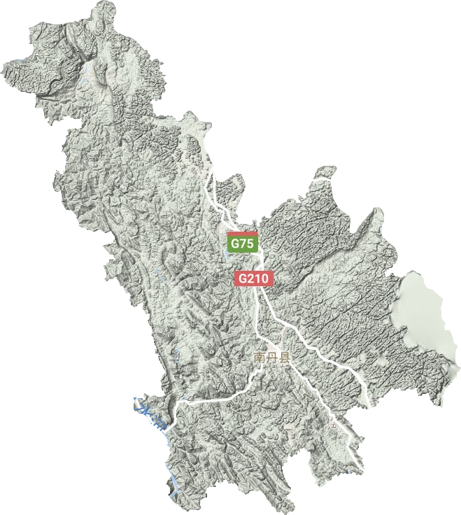 南丹县地形图