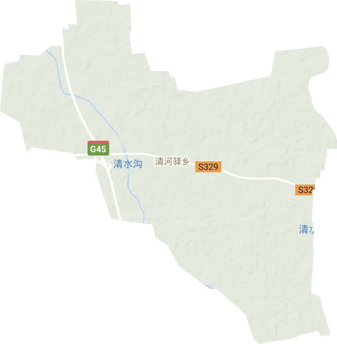 清河驿乡地形图
