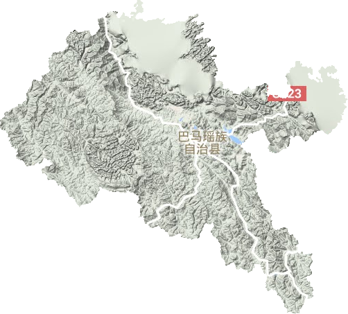 巴马瑶族自治县地形图