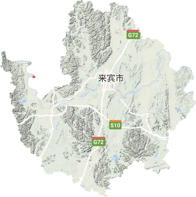 兴宾区地形图