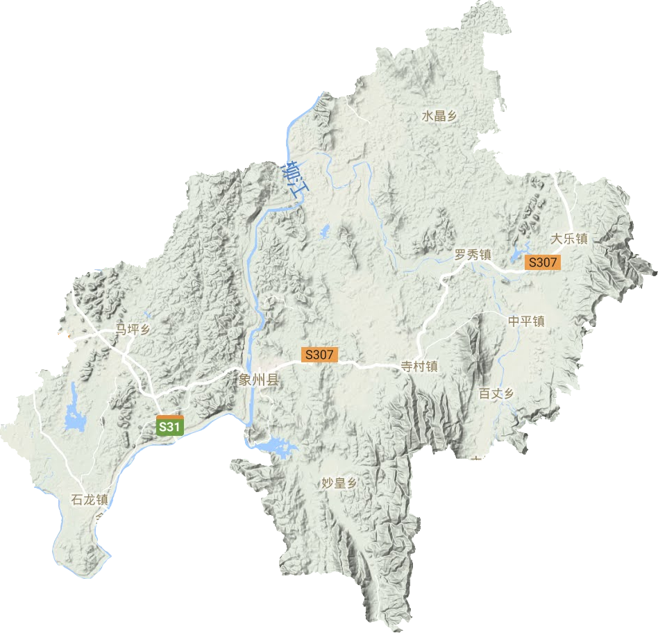 象州县地形图