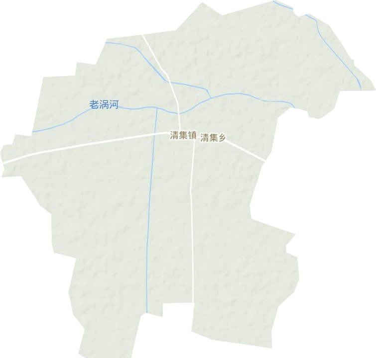 清集镇地形图