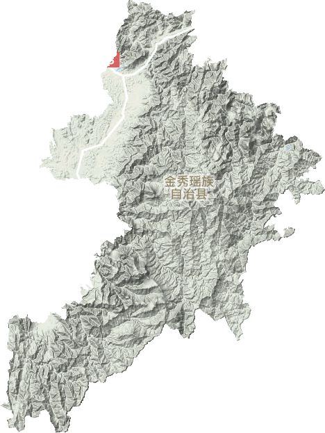 金秀瑶族自治县地形图