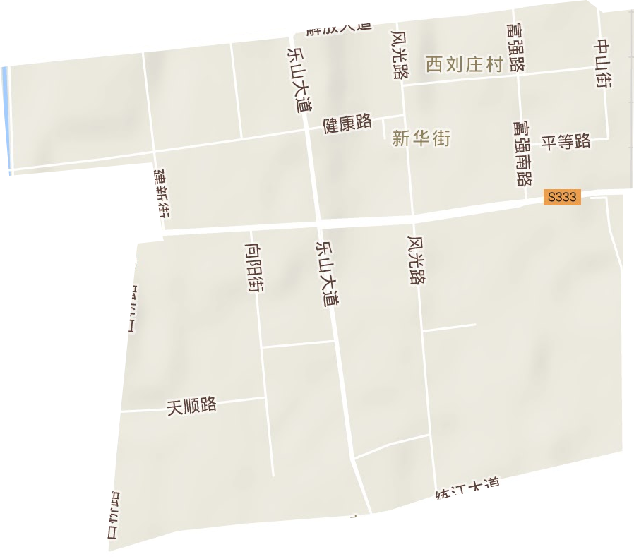 人民街道地形图