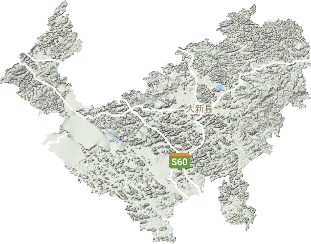 大新县地形图
