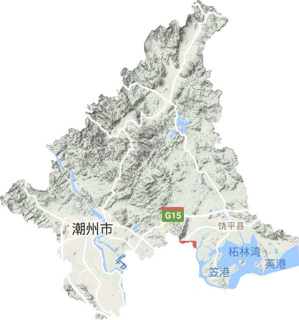 潮州市地形图