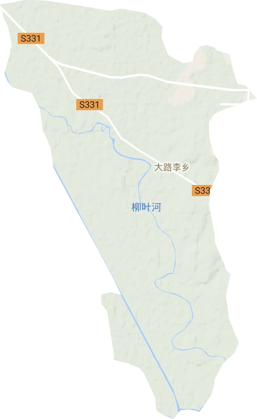 大路李乡地形图