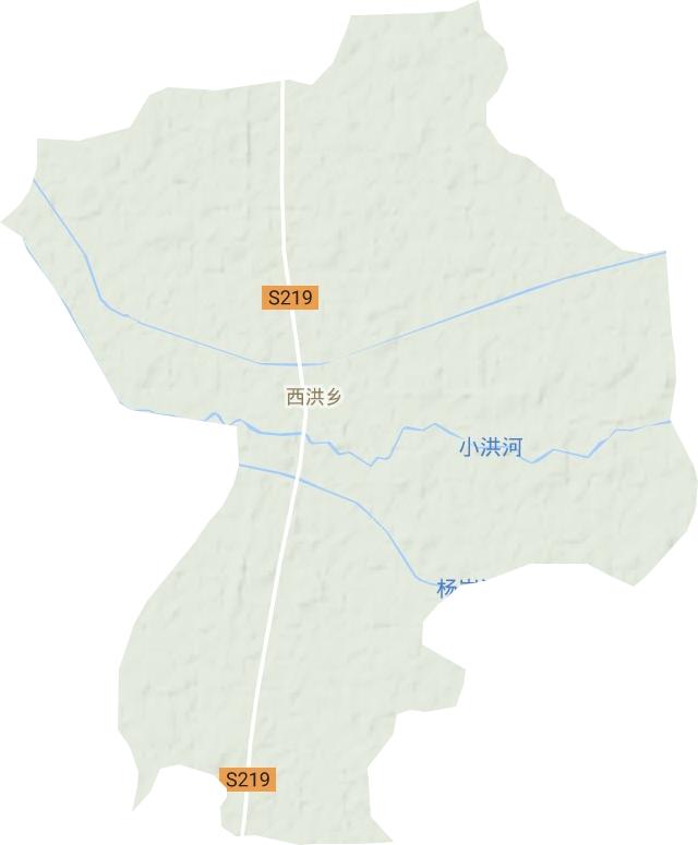 西洪乡地形图