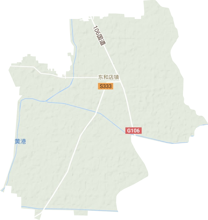 东和店镇地形图