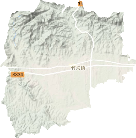 竹沟镇地形图
