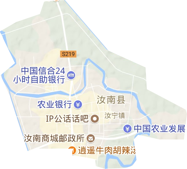 汝宁街道地形图