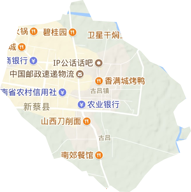 古吕街道地形图