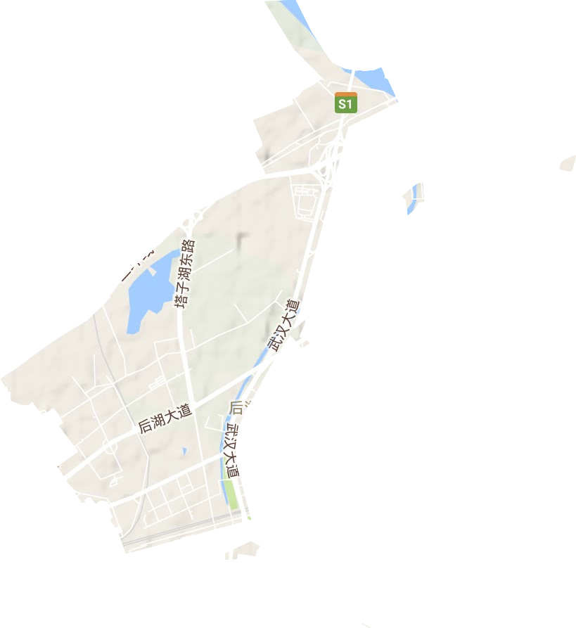塔子湖街办事处地形图