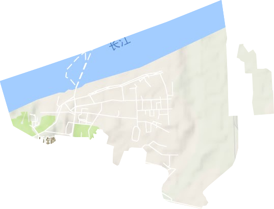青山镇街道地形图