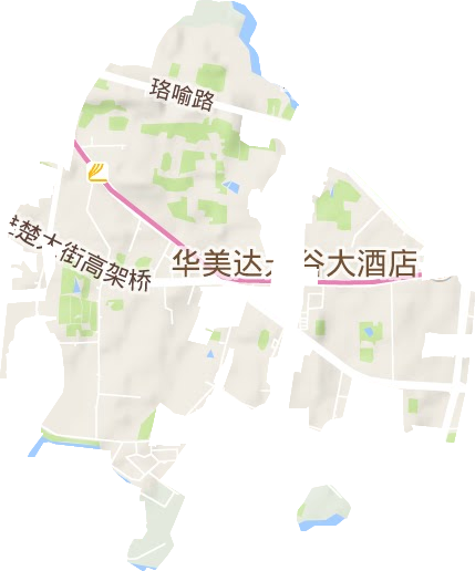 卓刀泉街道地形图