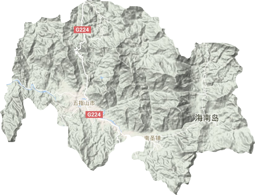 通什镇地形图