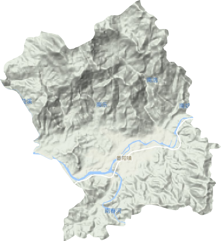 番阳镇地形图