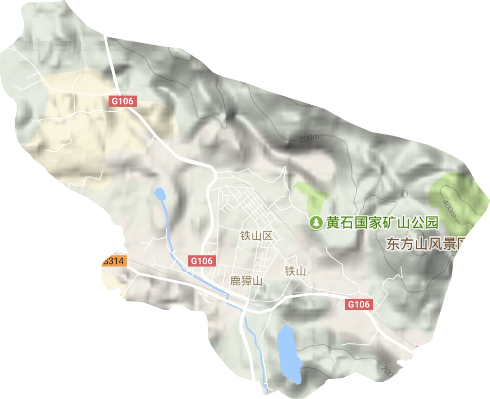 区直辖村模拟镇地形图