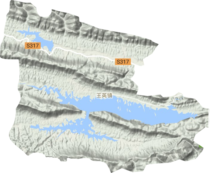 王英镇地形图
