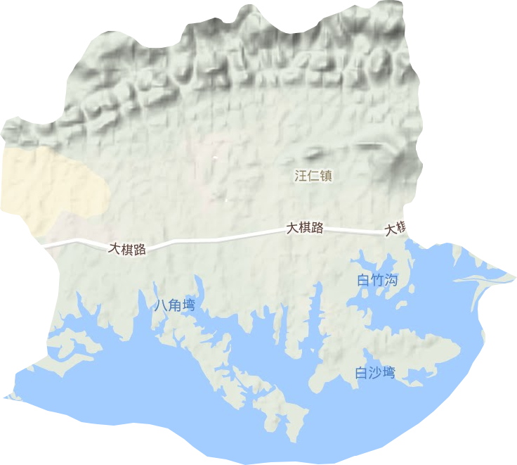 汪仁镇地形图