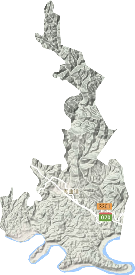 青曲镇地形图