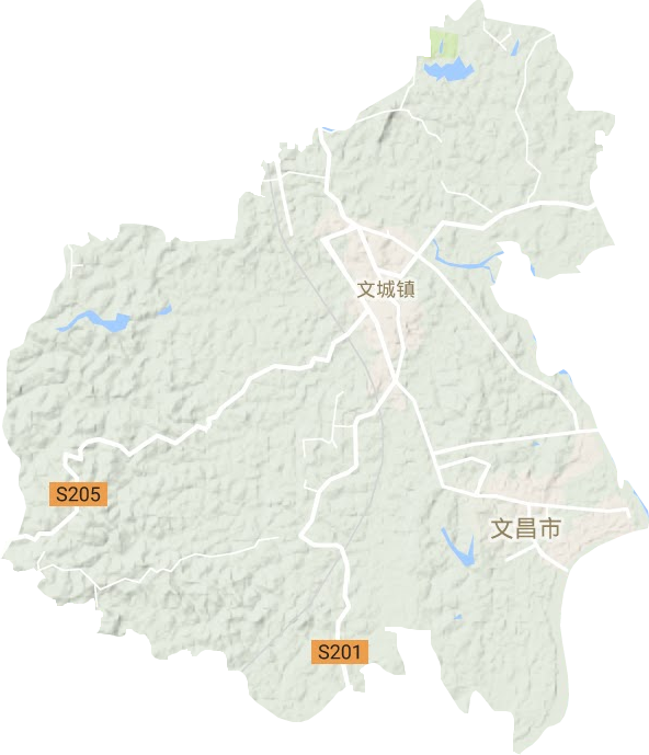 文城镇地形图